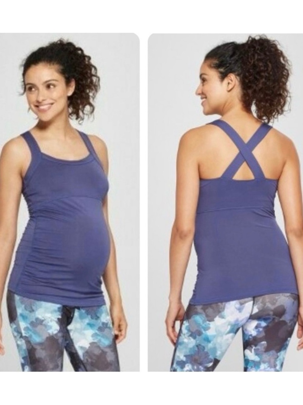 Isabel Maternity by Ingrid & Isabel Active Tank with Built-In Shelf Bra Size XS